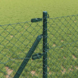 vidaXL Hekpaal. Groen 10 x 0,4 m (40 x 40 mm gaas) Staal en PVC