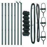 vidaXL Hekpaal. Groen 10 x 0,4 m (40 x 40 mm gaas) Staal en PVC