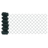 vidaXL Hekpaal. Groen 10 x 0,4 m (40 x 40 mm gaas) Staal en PVC