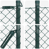 vidaXL Hekpaal. Groen 10 x 0,4 m (40 x 40 mm gaas) Staal en PVC