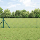 vidaXL Hekpaal. Groen 10 x 0,4 m (40 x 40 mm gaas) Staal en PVC
