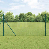 vidaXL Hekpaal. Groen 10 x 0,4 m (40 x 40 mm gaas) Staal en PVC