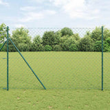 vidaXL Hekpaal. Groen 10 x 0,4 m (40 x 40 mm gaas) Staal en PVC