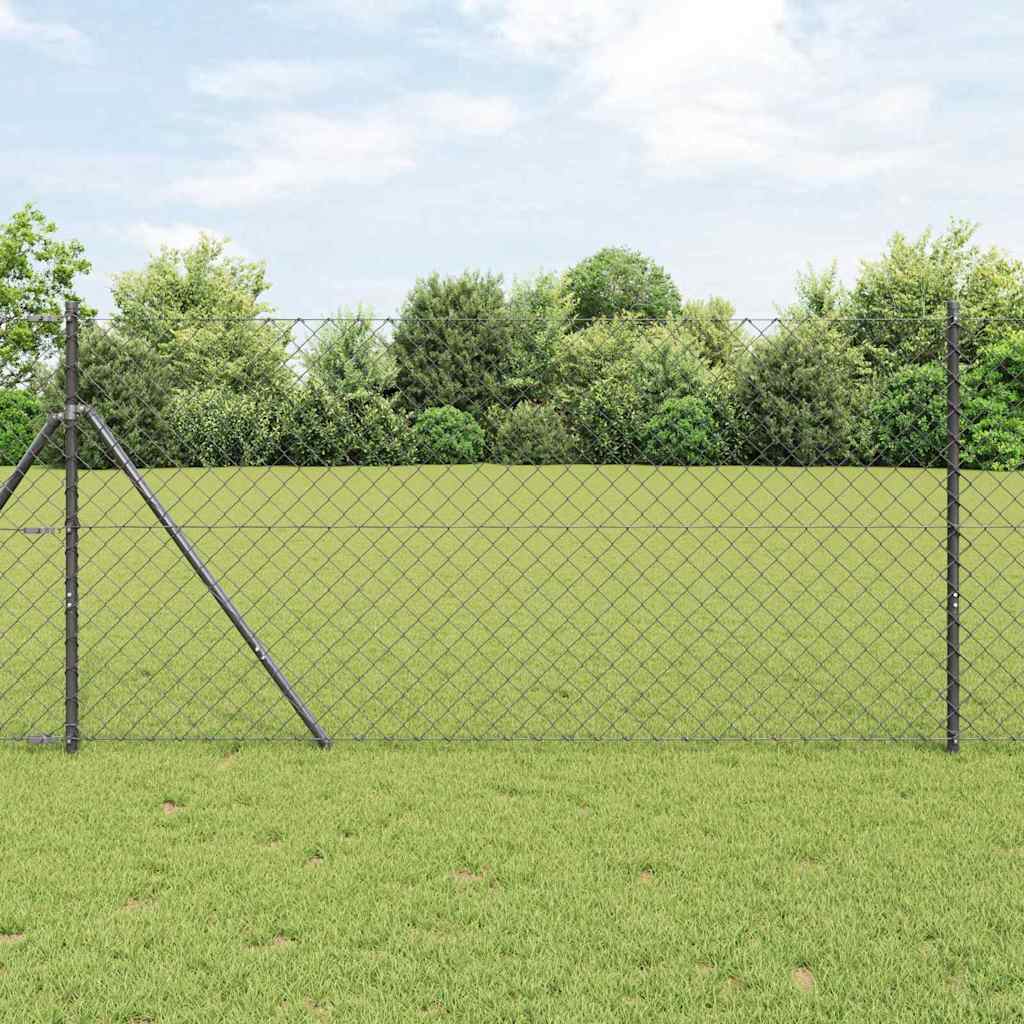 vidaXL Hekpaal. Groen 10 x 0,4 m (40 x 40 mm gaas) Staal en PVC