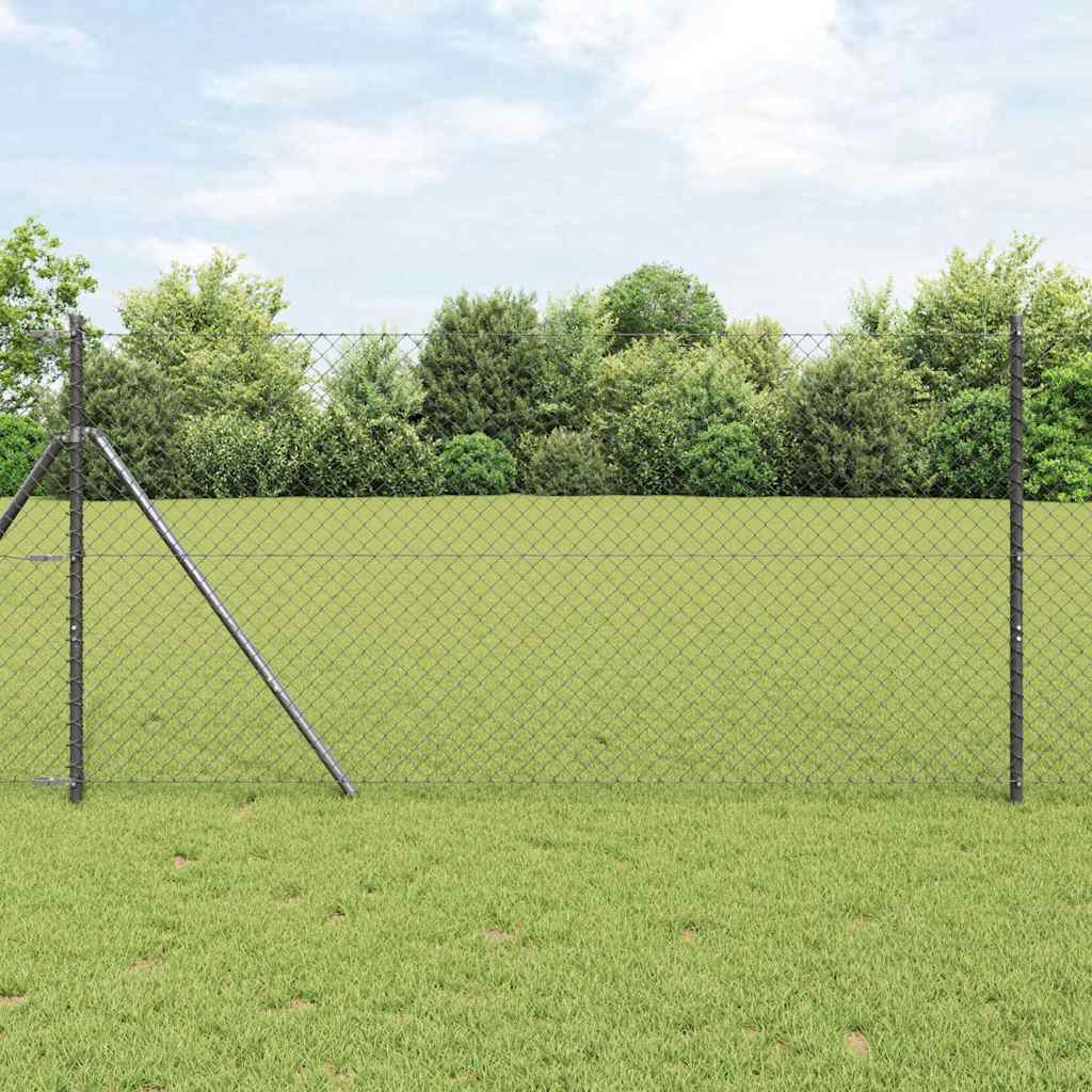 vidaXL Hekpaal. Groen 10 x 0,4 m (40 x 40 mm gaas) Staal en PVC