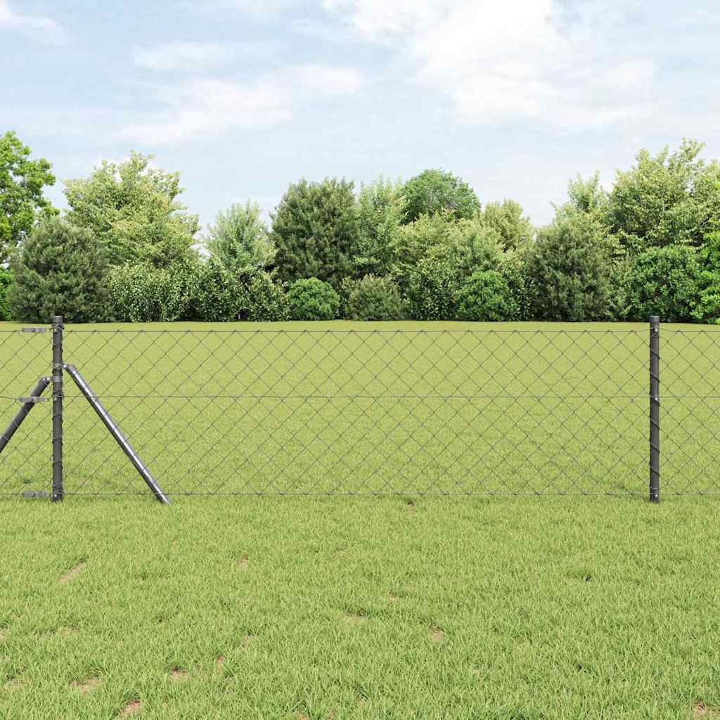vidaXL Hekpaal. Groen 10 x 0,4 m (40 x 40 mm gaas) Staal en PVC