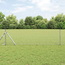 vidaXL Hekpaal. Groen 10 x 0,4 m (40 x 40 mm gaas) Staal en PVC