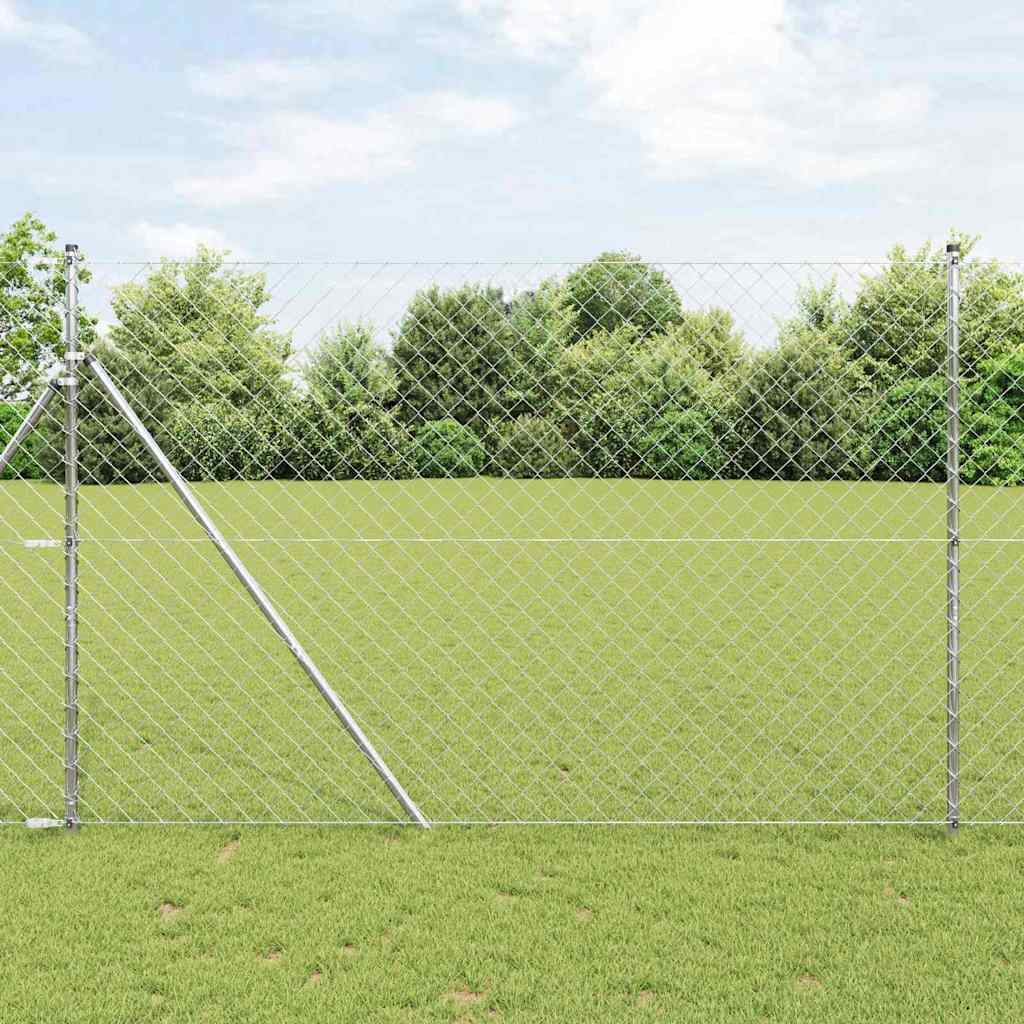 vidaXL Hekpaal. Groen 10 x 0,4 m (40 x 40 mm gaas) Staal en PVC