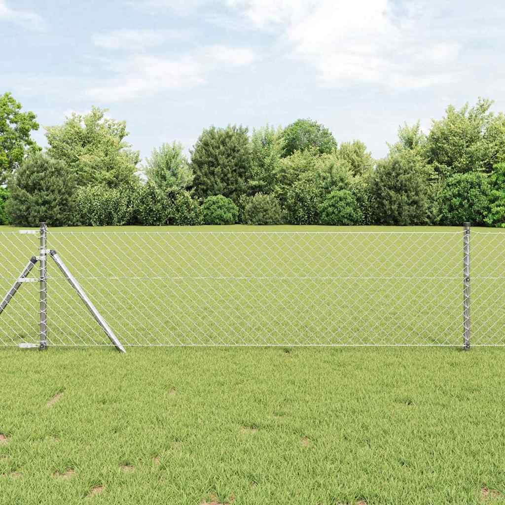 vidaXL Hekpaal. Groen 10 x 0,4 m (40 x 40 mm gaas) Staal en PVC