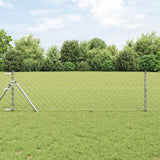 vidaXL Hekpaal. Groen 10 x 0,4 m (40 x 40 mm gaas) Staal en PVC