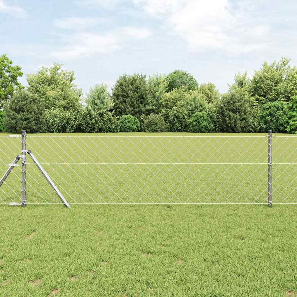 vidaXL Hekpaal. Groen 10 x 0,4 m (40 x 40 mm gaas) Staal en PVC