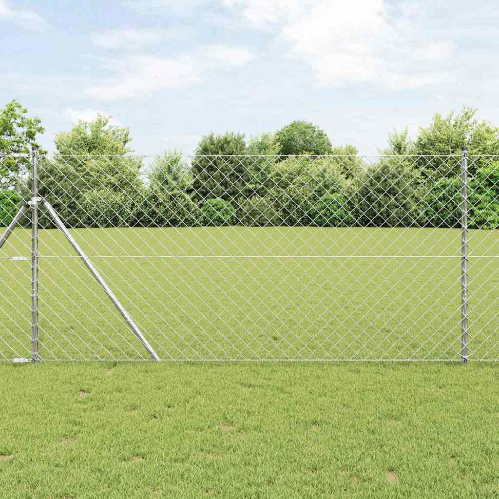 vidaXL Hekpaal. Groen 10 x 0,4 m (40 x 40 mm gaas) Staal en PVC