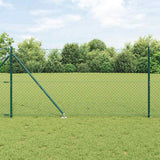 vidaXL Hekpaal. Groen 10 x 0,4 m (40 x 40 mm gaas) Staal en PVC