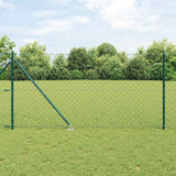 vidaXL Hekpaal. Groen 10 x 0,4 m (40 x 40 mm gaas) Staal en PVC