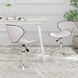 vidaXL Eetkamerstoelen 4 st kunstleer wit