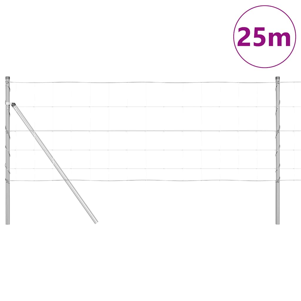 vidaXL Hekpaal. Ge galvanized 25 x 0,8 m Staal