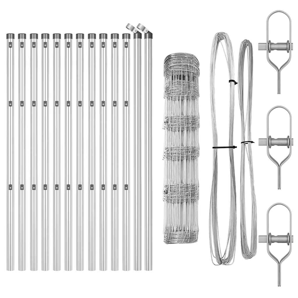 vidaXL Hekpaal. Ge galvanized 25 x 0,8 m Staal