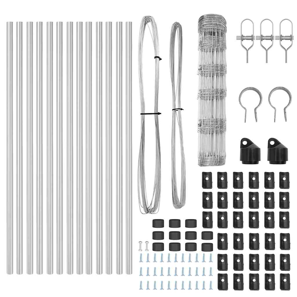 vidaXL Hekpaal. Ge galvanized 25 x 0,8 m Staal
