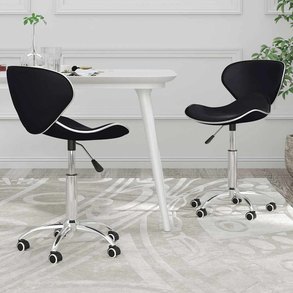 vidaXL Eetkamerstoelen draaibaar 4 st kunstleer wit