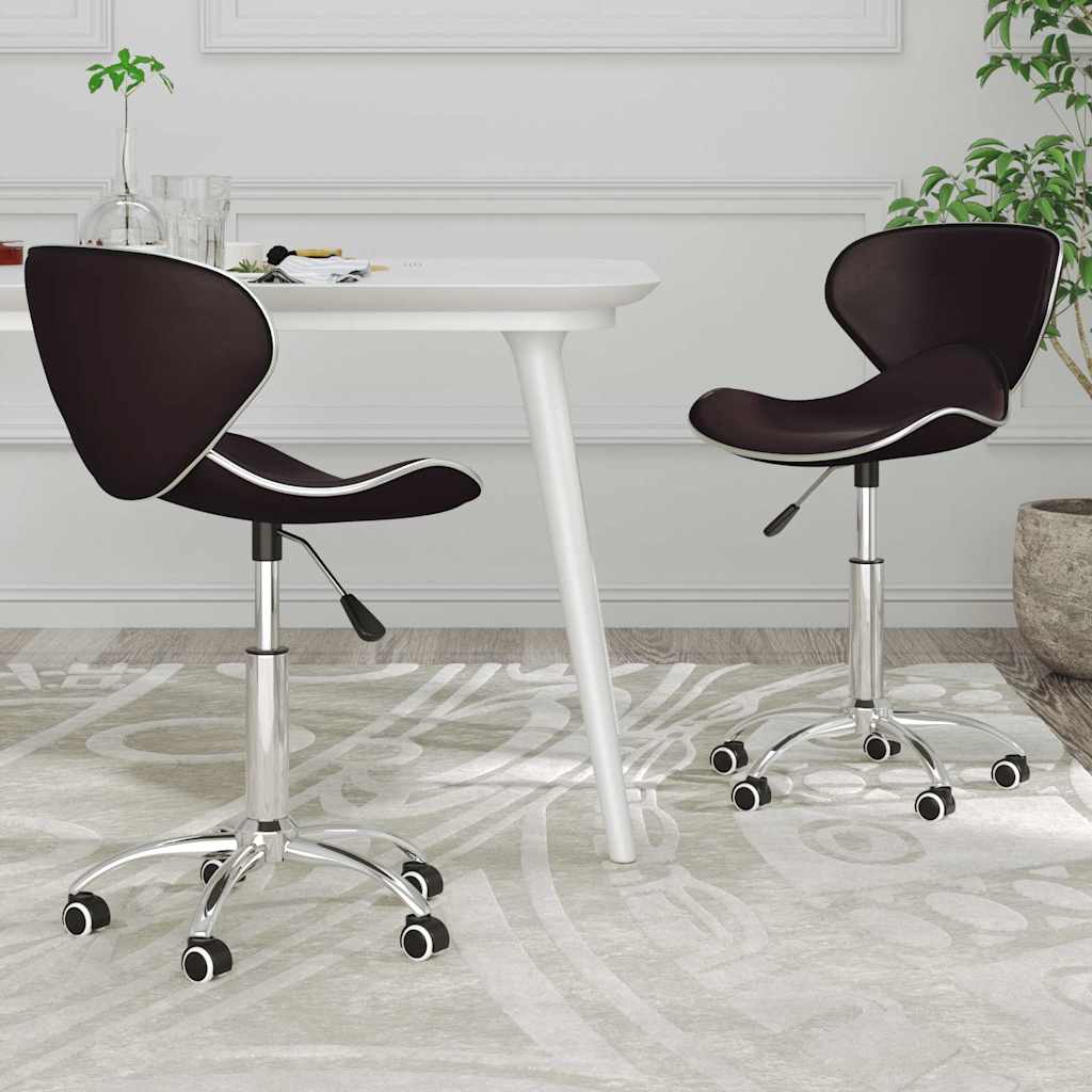 vidaXL Eetkamerstoelen draaibaar 4 st kunstleer wit