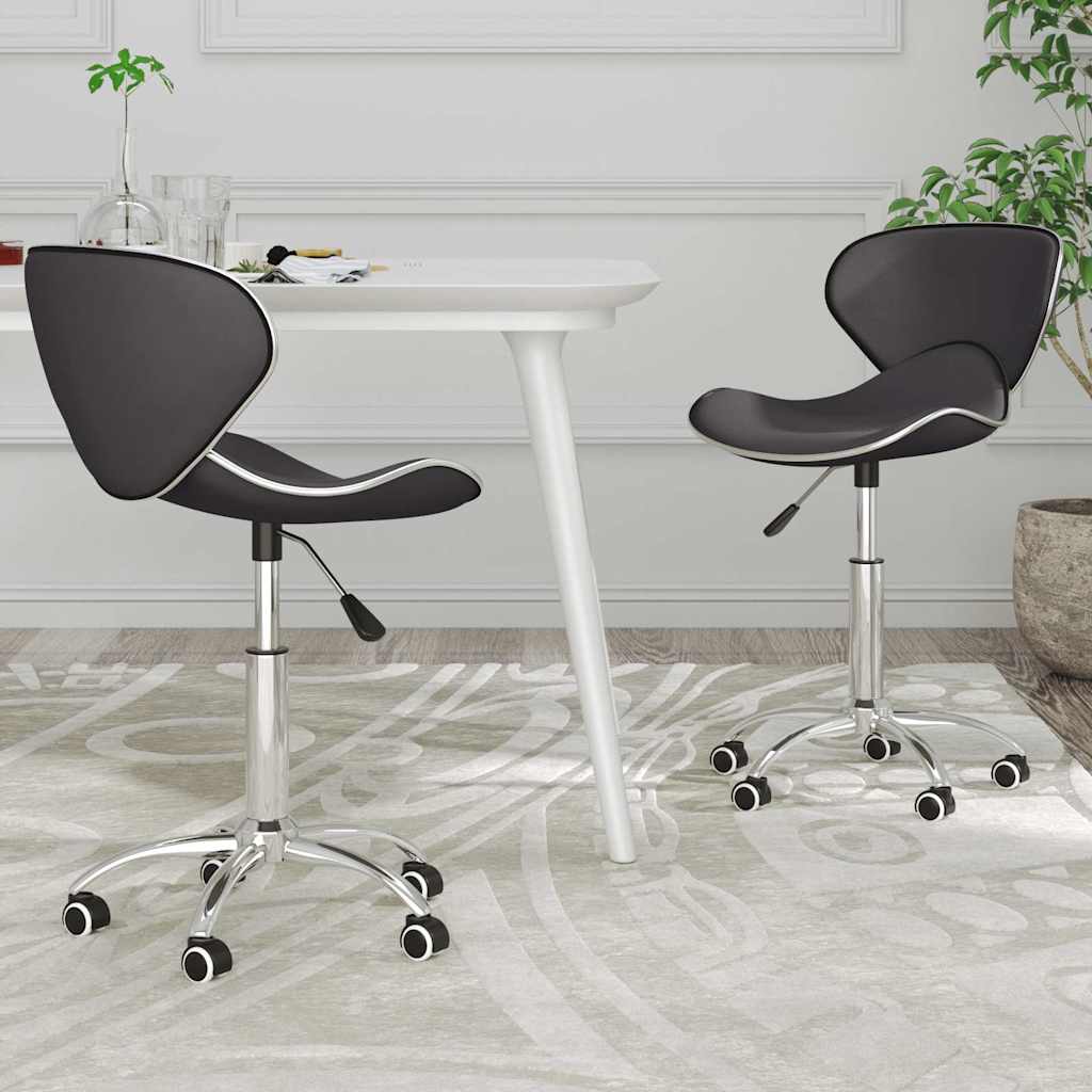 vidaXL Eetkamerstoelen draaibaar 4 st kunstleer wit