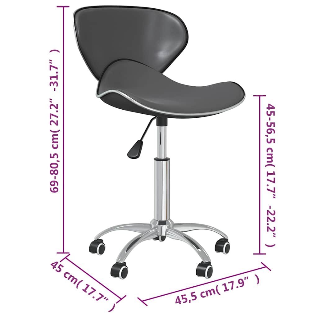 vidaXL Eetkamerstoelen draaibaar 4 st kunstleer wit