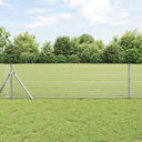 vidaXL Hekpaal. Zilver 10 x 0,4 m (12 x 12 mm gaas) Staal