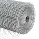 vidaXL Hekpaal. Zilver 10 x 0,4 m (12 x 12 mm gaas) Staal