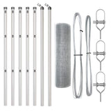 vidaXL Hekpaal. Zilver 10 x 0,4 m (12 x 12 mm gaas) Staal