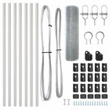 vidaXL Hekpaal. Zilver 10 x 0,4 m (12 x 12 mm gaas) Staal