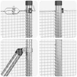 vidaXL Hekpaal. Zilver 10 x 0,4 m (12 x 12 mm gaas) Staal