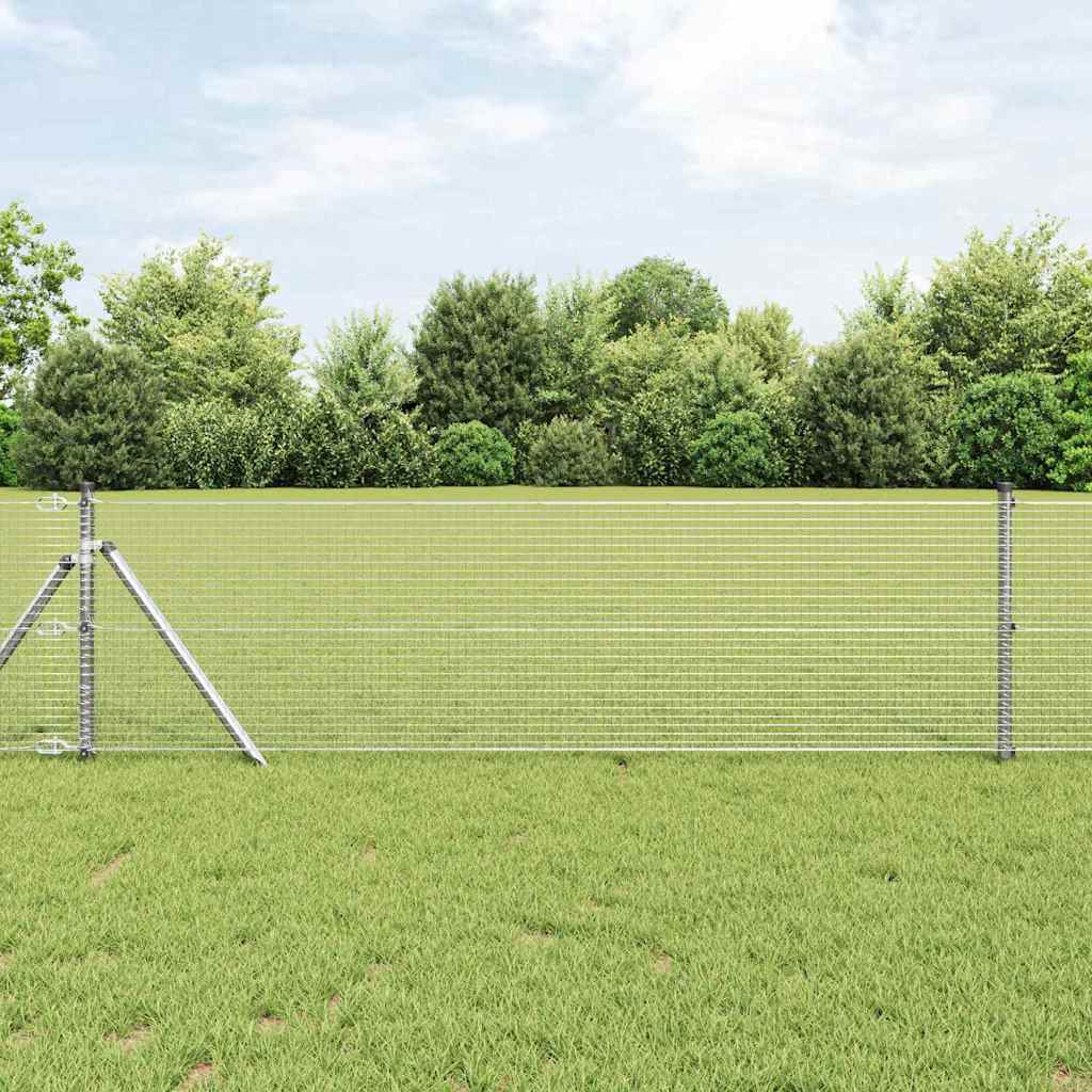 vidaXL Hekpaal. Zilver 10 x 0,4 m (12 x 12 mm gaas) Staal