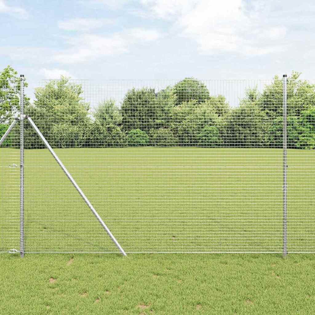 vidaXL Hekpaal. Zilver 10 x 0,4 m (12 x 12 mm gaas) Staal