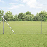 vidaXL Hekpaal. Zilver 10 x 0,4 m (12 x 12 mm gaas) Staal