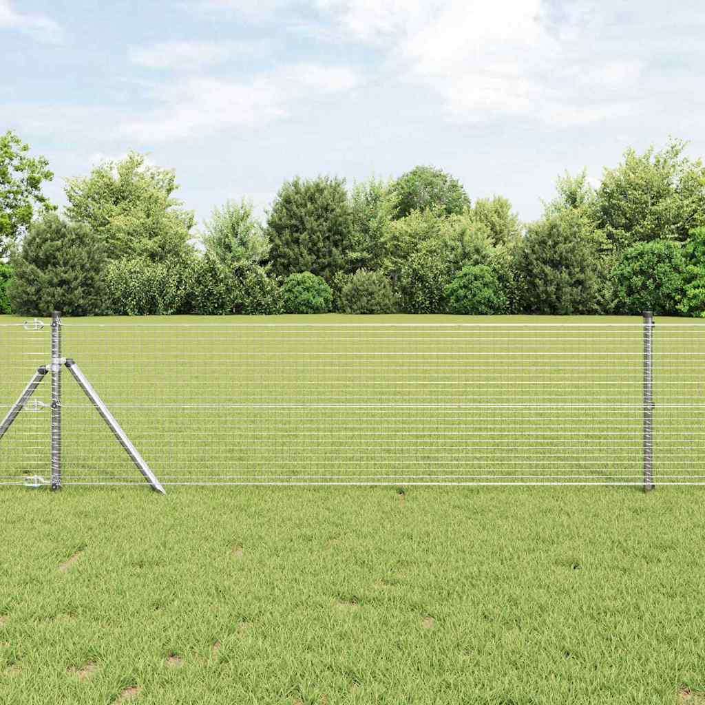 vidaXL Hekpaal. Zilver 10 x 0,4 m (12 x 12 mm gaas) Staal
