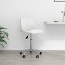 vidaXL Office Chair Swivel Artificial Leather White