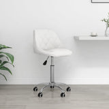 vidaXL Office Chair Swivel Artificial Leather White