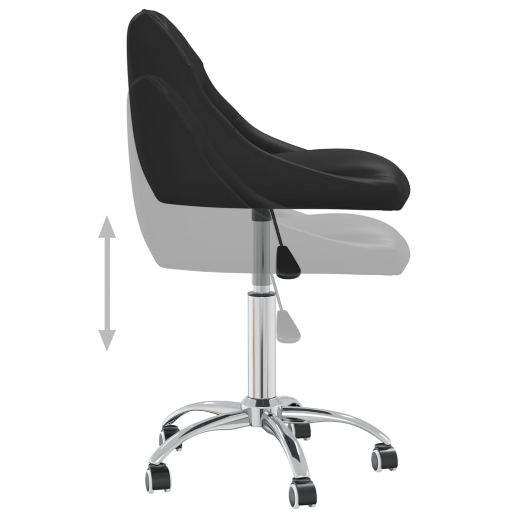 vidaXL Office Chair Swivel Artificial Leather White