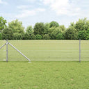 vidaXL Fence Post. Silver-coloured