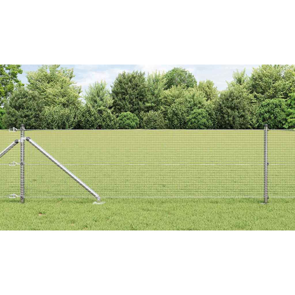 vidaXL Fence Post. Silver-coloured