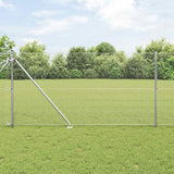vidaXL Fence Post. Silver-coloured