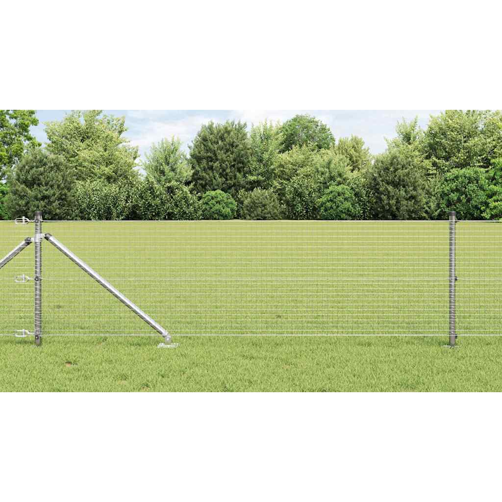 vidaXL Fence Post. Silver-coloured