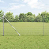 vidaXL Fence Post. Silver-coloured