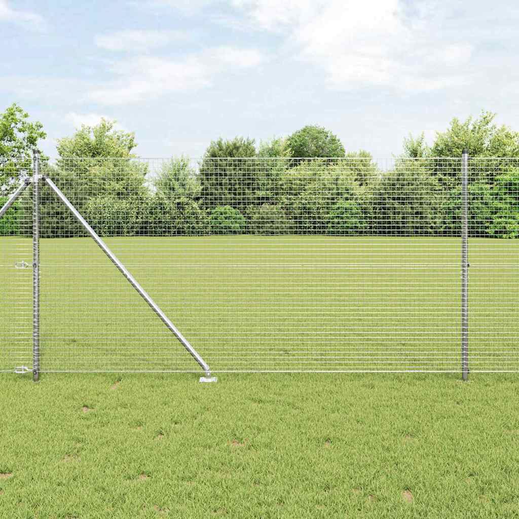 vidaXL Fence Post. Silver-coloured