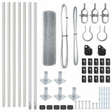 vidaXL Fence Post. Silver-colored