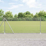 vidaXL Fence Post. Silver-colored