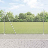 vidaXL Fence Post. Silver-colored