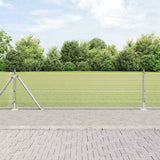 vidaXL Fence Post. Silver-colored