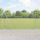 vidaXL Fence Post. Silver-colored