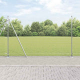 vidaXL Fence Post. Silver-colored